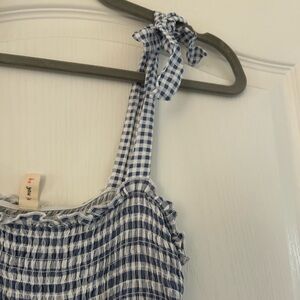 Bebop Blue White Checkered Maxi Medium